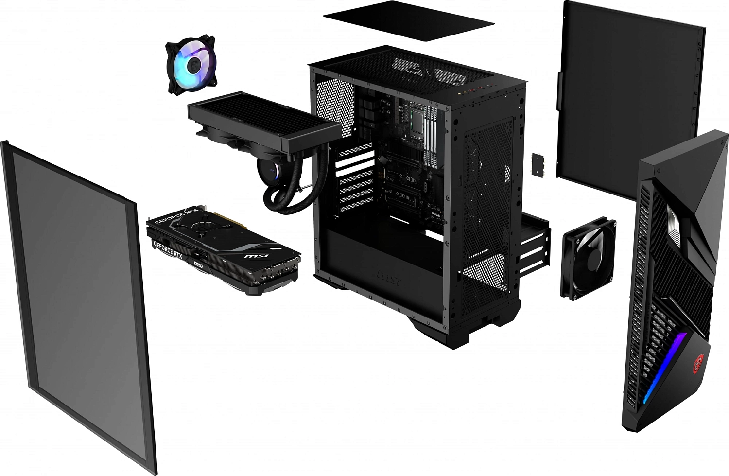 ПК MSI Infinite X2 14NUG9-439RU Core i9 14900KF (3) 64Gb 2Tb 7.2k SSD1Tb RTX4080 16Gb Windows 11 Professional 2.5Gigabit WiFi BT 850W черный