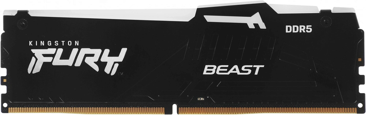 Память DDR5 2x32GB 5200MHz Kingston KF552C40BBAK2-64 Fury Beast RGB RTL Gaming PC5-41600 CL40 DIMM 288-pin 1.25В kit single rank с радиатором Ret