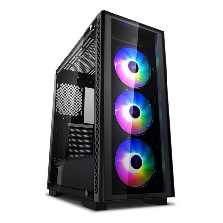Корпус Deepcool Bad Pack MATREXX 50 ADD-RGB 3F DP-ATX-MATREXX50-AR-3F-US (714033) E-ATX, CPU Height 160mm, VGA max «370mm, USB 2.0 x 2, USB 3.0 x 1, Audio x 1, Mic x 1, int. 3.5» x 2 , 2.5» x 4, Ext. 5.25» x 0, 3.5» x 0»