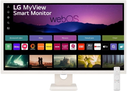 Монитор LG 31.5" MyView 32SR50F-W белый IPS LED 16:9 HDMI M/M матовая 250cd 178гр/178гр 1920x1080 60Hz FHD USB 6.6кг