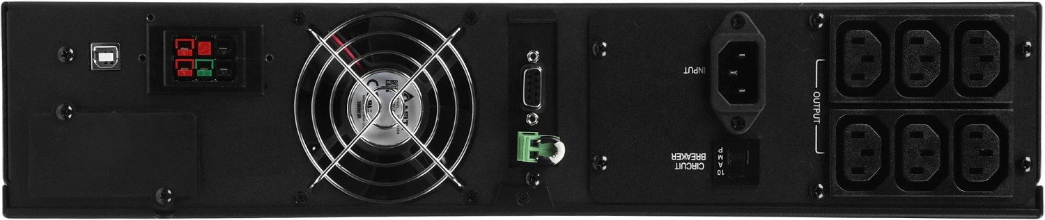 Источник бесперебойного питания Powercom MACAN SE, On-Line, 1500VA/1500W, Rack/Tower, 6*IEC320-C13, LCD, Serial+USB, SmartSlot, подкл. доп. Батарей (1168817)