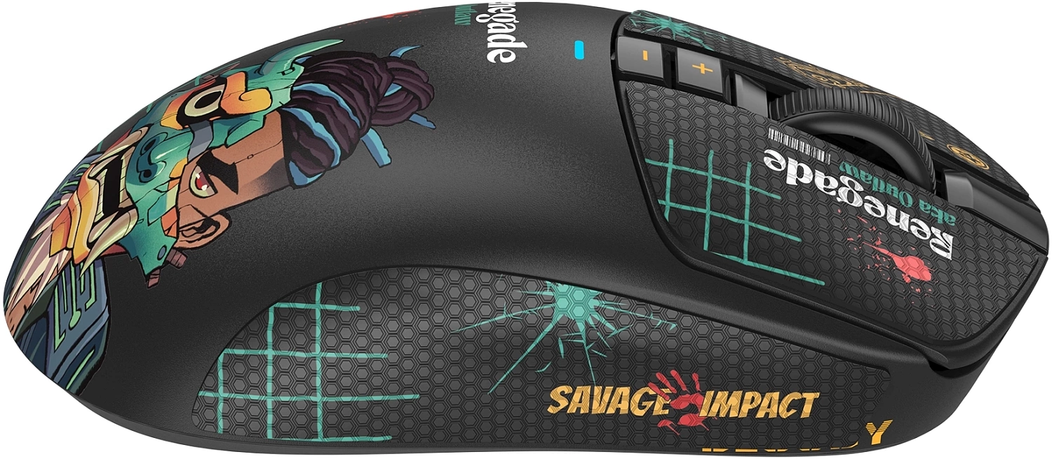 Мышь A4Tech Bloody R72 Ultra Duo черный/рисунок оптическая (20000dpi) беспроводная USB (7but) Мышь A4Tech Bloody R72 Ultra Duo черный/рисунок оптическая (20000dpi) беспроводная USB (7but)