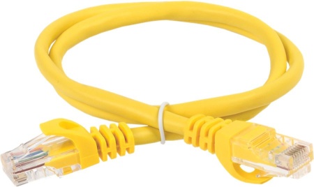 Патч-корд ITK Generica PC05-C5EU-3M-G U/UTP не экранированный RJ-45 вил.-вилка RJ-45 кат.5E 3м желтый ПВХ (уп.:1шт)