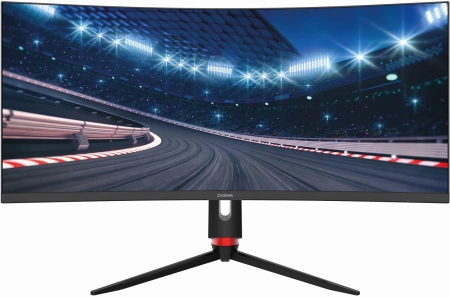 Монитор Digma 34" Overdrive 34A711Q черный VA LED 4ms 21:9 HDMI M/M матовая HAS Piv 300cd 178гр/178гр 3440x1440 165Hz G-Sync FreeSync DP UW 7.3кг