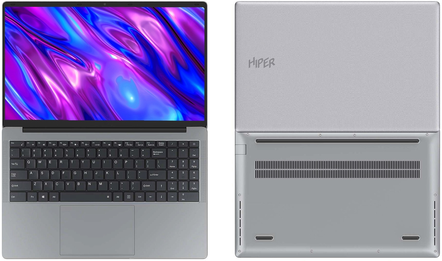 Ноутбук Hiper Dzen H1569O582DMP Core i5 1135G7 8Gb SSD256Gb Intel Iris Xe graphics 15.6" IPS FHD (1920x1080) Free DOS 64 grey WiFi BT Cam 5700mAh