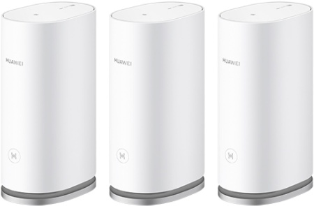 Бесшовный Mesh роутер Huawei Mesh 3 WS8100-23 (53039179) AX3000 10/100/1000BASE-T cat.6 белый (упак.:3шт)