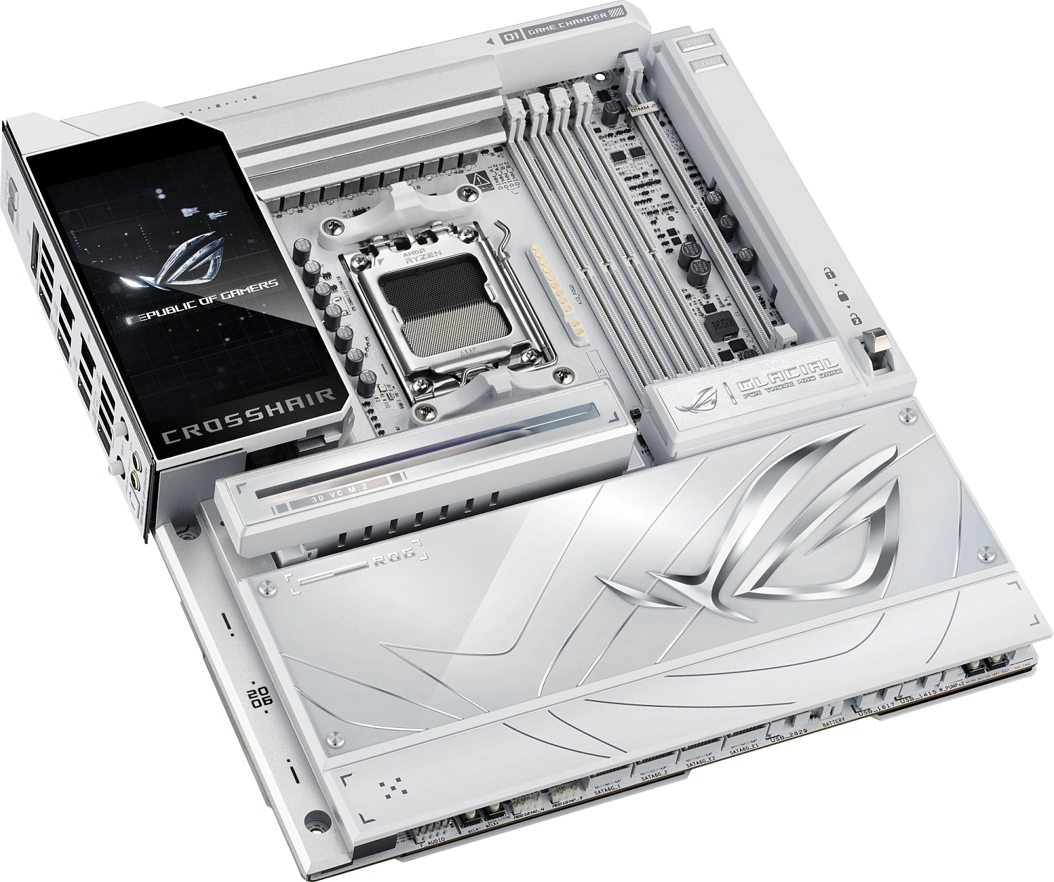 Материнская плата Asus ROG CROSSHAIR X870E GLACIAL Socket AM5 AMD X870E 4xDDR5 ATX AC`97 8ch(7.1) 2x10Gg RAID