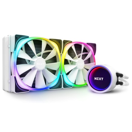 Kraken X63 RGB - 280mm AIO Liquid Cooler with Aer RGB and RGB LED (White) (696741)