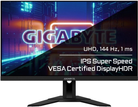 Монитор Gigabyte 28" M28U черный IPS LED 1ms 16:9 HDMI M/M матовая HAS 300cd 178гр/178гр 3840x2160 144Hz FreeSync DP 4K USB 6.93кг