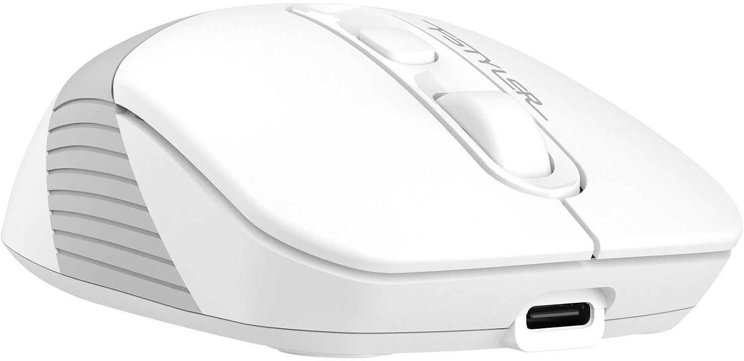 Мышь A4Tech Fstyler FG10CS Air белый/серый оптическая (2000dpi) silent беспроводная USB для ноутбука (4but) Мышь A4Tech Fstyler FG10CS Air белый/серый оптическая (2000dpi) silent беспроводная USB для ноутбука (4but)