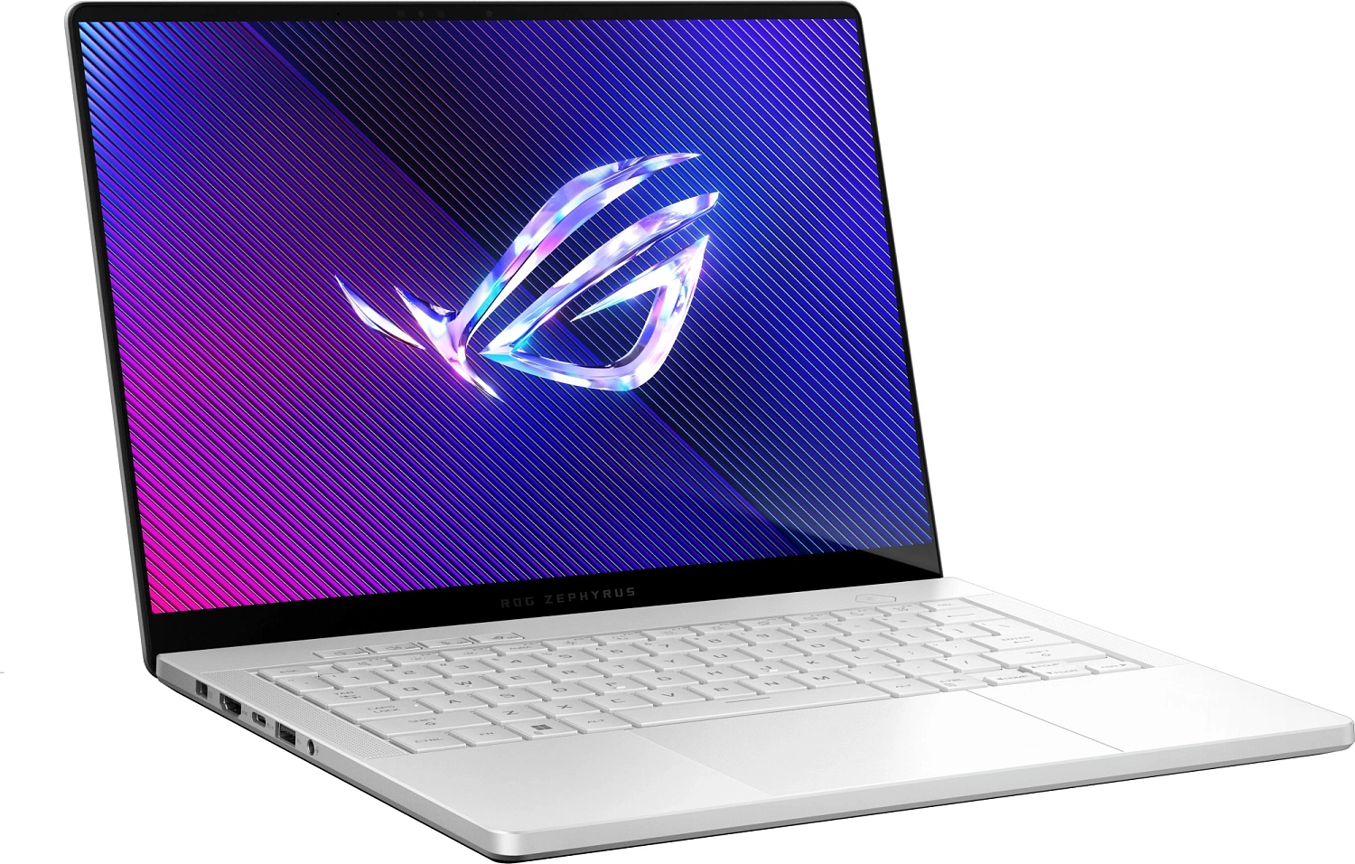 Ноутбук Asus ROG Zephyrus G14 GA403WW-QS100W Ryzen AI 9 HX 370 32Gb SSD1Tb NVIDIA GeForce RTX5080 16Gb 14" OLED 3K (2880x1800) Windows 11 Home white WiFi BT Cam Bag (90NR0MA4-M004S0)