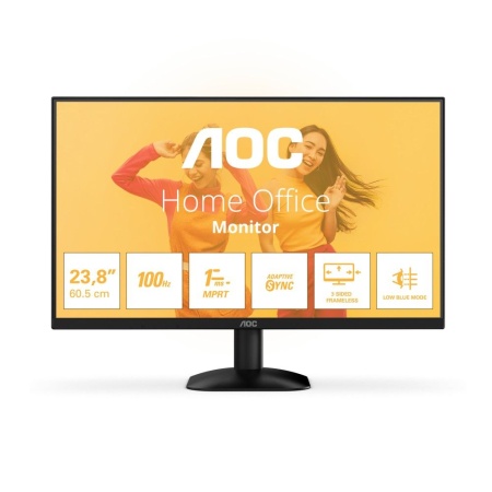 Монитор 23.8" AOC 24B35HM2 Black (VA 1920x1080 100Hz 1мс 300кд/м 4000:1 1xHDMI 1xD-SUB)