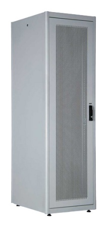 Шкаф коммутационный Lande DYNAmic Basic (LN-DB42U6080-LG-CKAA-F) напольный 42U 600x800мм пер.дв.перфор. задн.дв.стал.лист направл.под закл.гайки 600кг серый 82кг 2010мм IP20 сталь