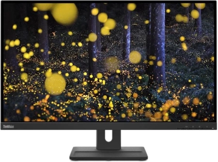 Монитор Lenovo 27" ThinkVision E27q-20 черный IPS LED 4ms 16:9 HDMI M/M матовая HAS Piv 1000:1 350cd 178гр/178гр 2560x1440 75Hz DP 2K 6.6кг