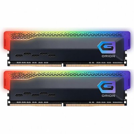 32GB GeIL DDR5 5200 DIMM DDR5 Polaris RGB Titanium Grey Gaming Memory GOSG532GB5200C34ADC Non-ECC, GOSG532GB5200C34ADC CL34, 1.25V, Heat Shield, Kit (2x16GB), RTL (818776)
