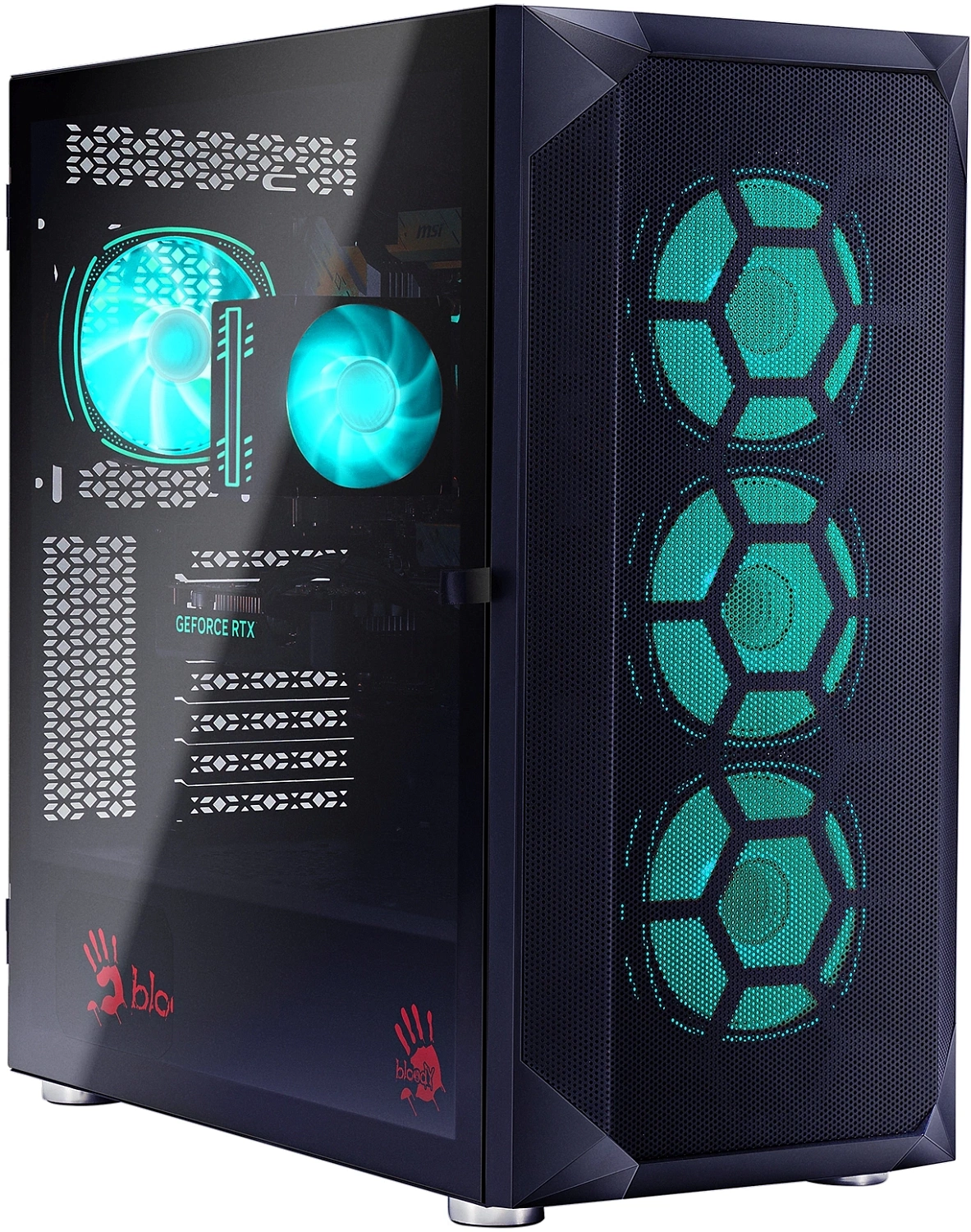 ПК Bloody BD-PC RB65C2 MT Ryzen 5 7500F (3.7) 32Gb SSD1Tb RX 7700XT 12Gb Windows 11 Home 64 2.5Gigabit WiFi BT 650W черный (RUS) (2111350)