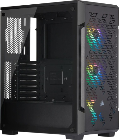 Корпус Corsair iCUE 220T RGB черный без БП ATX 3x120mm 4x140mm 2xUSB3.0 audio bott PSU