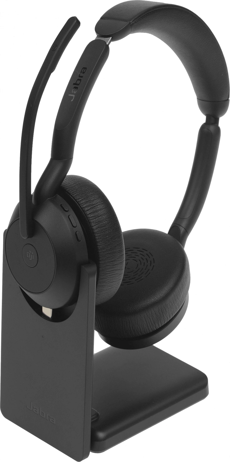 Наушники с микрофоном Jabra Evolve2 55 Link380c MS Stand черный накладные BT оголовье (25599-999-889)