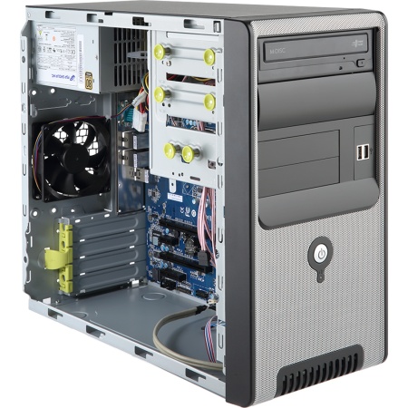 W131-X30 Tower , Intel® Xeon® E3-1200 V6/V5, Socket1151, 4xUDIMM slots, DDR4 2400MHz, SATAx2, 2 x GbE LAN ports