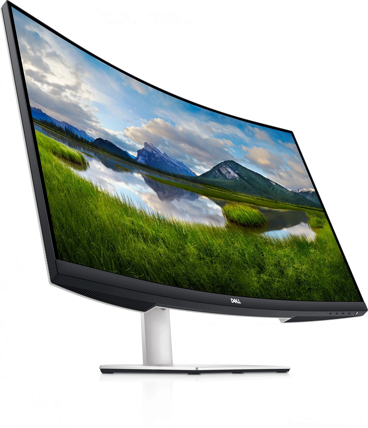 Монитор Dell 31.5" S3221QSA, Curved 4K UHD Monitor, 3840 x 2160 at 60 Hz,  VA, 4 ms,  3000: 1 (Typical), 300 cd/m2 , SP-2*5W, H-AD