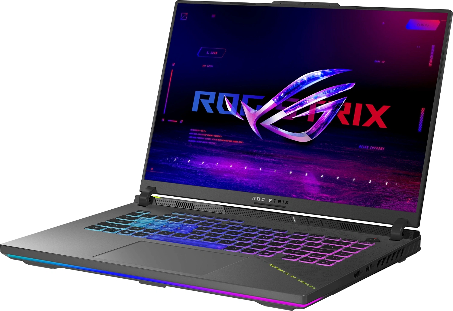 Ноутбук Asus ROG Strix G16 G614FR-TS412 Ryzen 9 9955HX 32Gb SSD1Tb NVIDIA GeForce RTX5070Ti 12Gb 16" IPS WQXGA (2560x1600) без ОС green WiFi BT Cam (90NR0NK8-M00N00)
