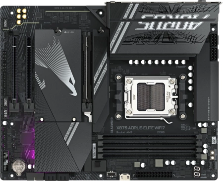 Материнская плата Gigabyte X870M A ELITE WF7 SocketAM5 AMD X870 4xDDR5 mATX AC`97 8ch(7.1) 2.5Gg RAID+HDMI