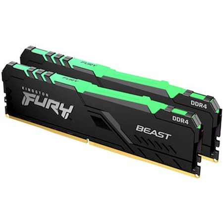 64GB Kingston DDR4 3600 DIMM FURY Beast Black RGB Gaming Memory KF436C18BBAK2/64 Non-ECC, CL18, KF436C18BBAK2/64 1.35V, 2Gx8 Кит 2х32, RTL, (319019)