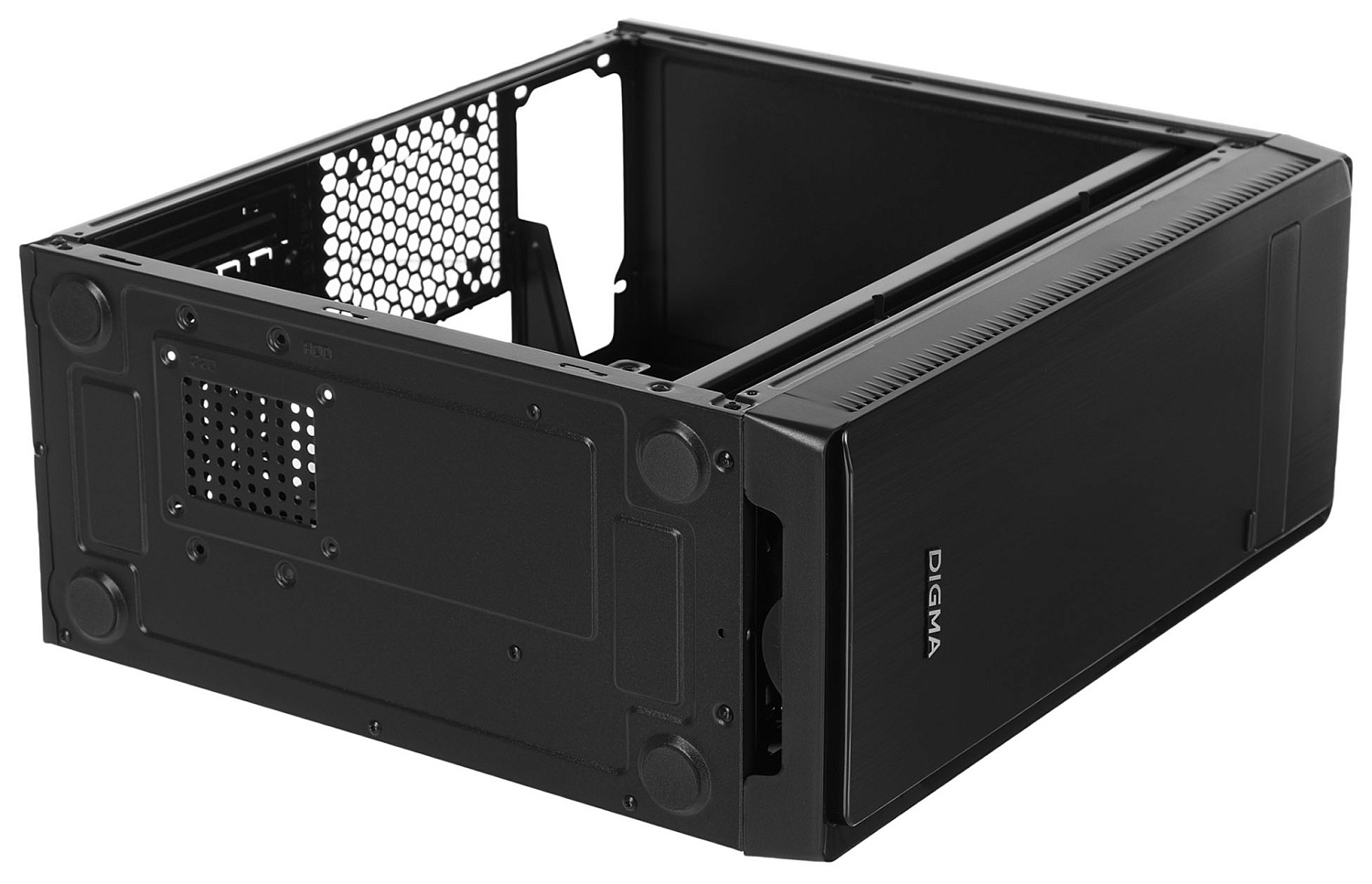 Корпус Digma DC-ATX100-U2 черный без БП ATX 1x80mm 2x120mm 2xUSB2.0 audio