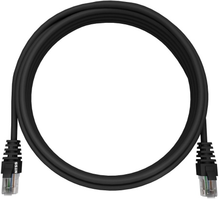 Патч-корд NTSS NTSS-PC-UTP-RJ45-5e-0.3-LSZH-BL NTSS-PC-UTP-RJ45-5E-0.3-LSZH UTP RJ-45 вил.-вилка RJ-45 кат.5E 0.3м черный LSZH (уп.:1шт) 26AWG