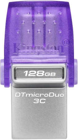 128GB Kingston DataTraveler microDuo 3C OTG USB Flash USB 3.2 Gen 1/Type C, 200Gb/s RTL DTDUO3CG3/128GB