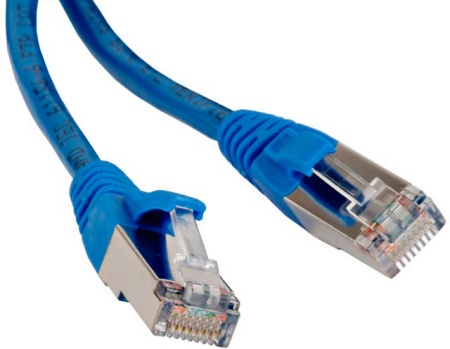 Патч-корд Hyperline PC-LPM-STP-RJ45-RJ45-C5e-0.5M-LSZH-BL PC-LPM-STP-RJ45-RJ45-C5E-0.5M F/UTP общий экран RJ-45 вил.-вилка RJ-45 кат.5E 0.5м синий LSZH (уп.:1шт) 26AWG