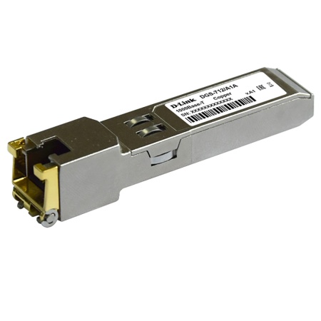 Трансивер D-Link SFP Transceiver, 1000Base-T, RJ45, 100M