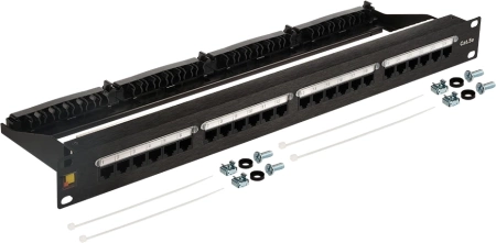 Патч-панель Lanmaster LAN-PPN24U5E 19" 1U 24xRJ45 кат.5E UTP