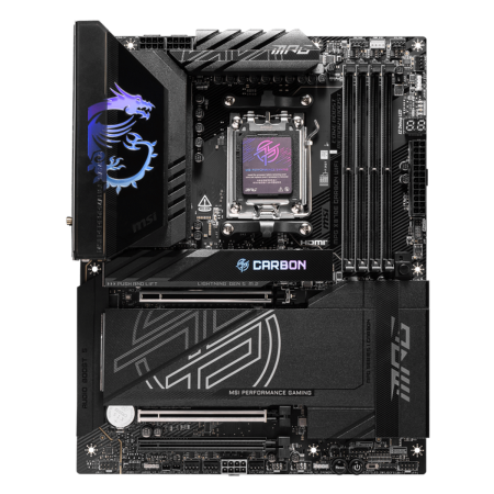 Материнская плата MSI OEM MPG X870E CARBON WIFI X870, AM5, 4*DDR5, 3*PCIEx16, 4*M.2, 4*TypeC, 9*USB3.2Gen2, 4*USB3.2Gen1, 4*USB2.0, 4*SATA3.0, 5G, 2.5G, 2*Type-C(DP), HDMI, ATX, OEM oem