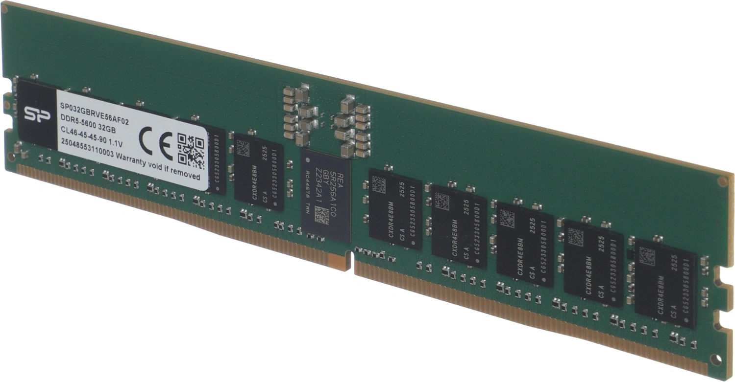 Память DDR5 Silicon Power SP032GBRVE56AF02 32Gb DIMM ECC Reg PC4-25600 CL46 5600MHz
