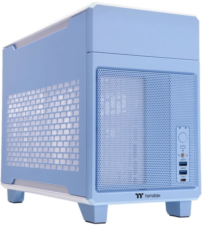 Корпус Thermaltake TR100 Hydrangea голубой без БП miniITX 8x140mm 2x200mm 2xUSB3.0 1xUSB3.1 audio bott PSU