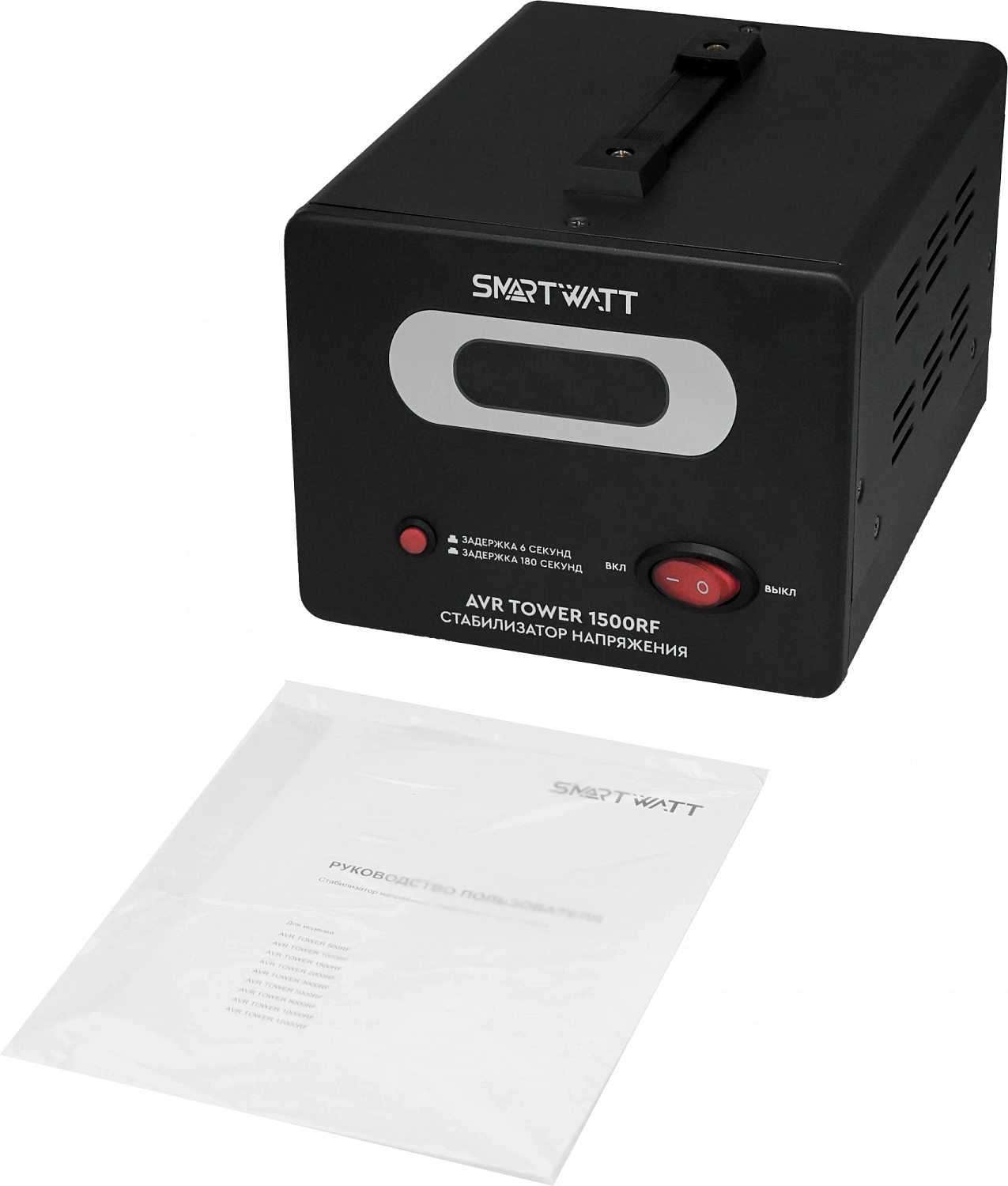 Стабилизатор напряжения Smartwatt AVR Tower 1500RF 1500ВА черный