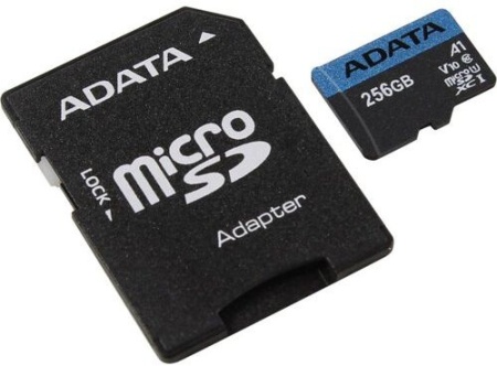 Флеш карта microSDXC A-Data 256GB AUSDX256GUICL10A1-RA1 Premier Pro + adapter