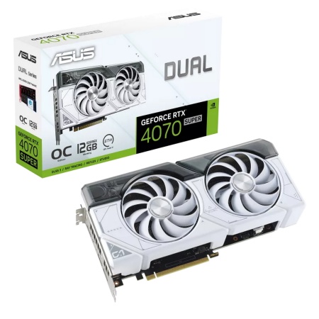 DUAL-RTX4070S-O12G-WHITE /RTX4070S,HDMI,DP*3,12G,D6X