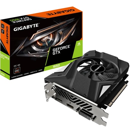 Видеокарта GIGABYTE GTX1650 D6 OC 4GB//GTX1650, DVI, HDMI, DP, 4G,D6