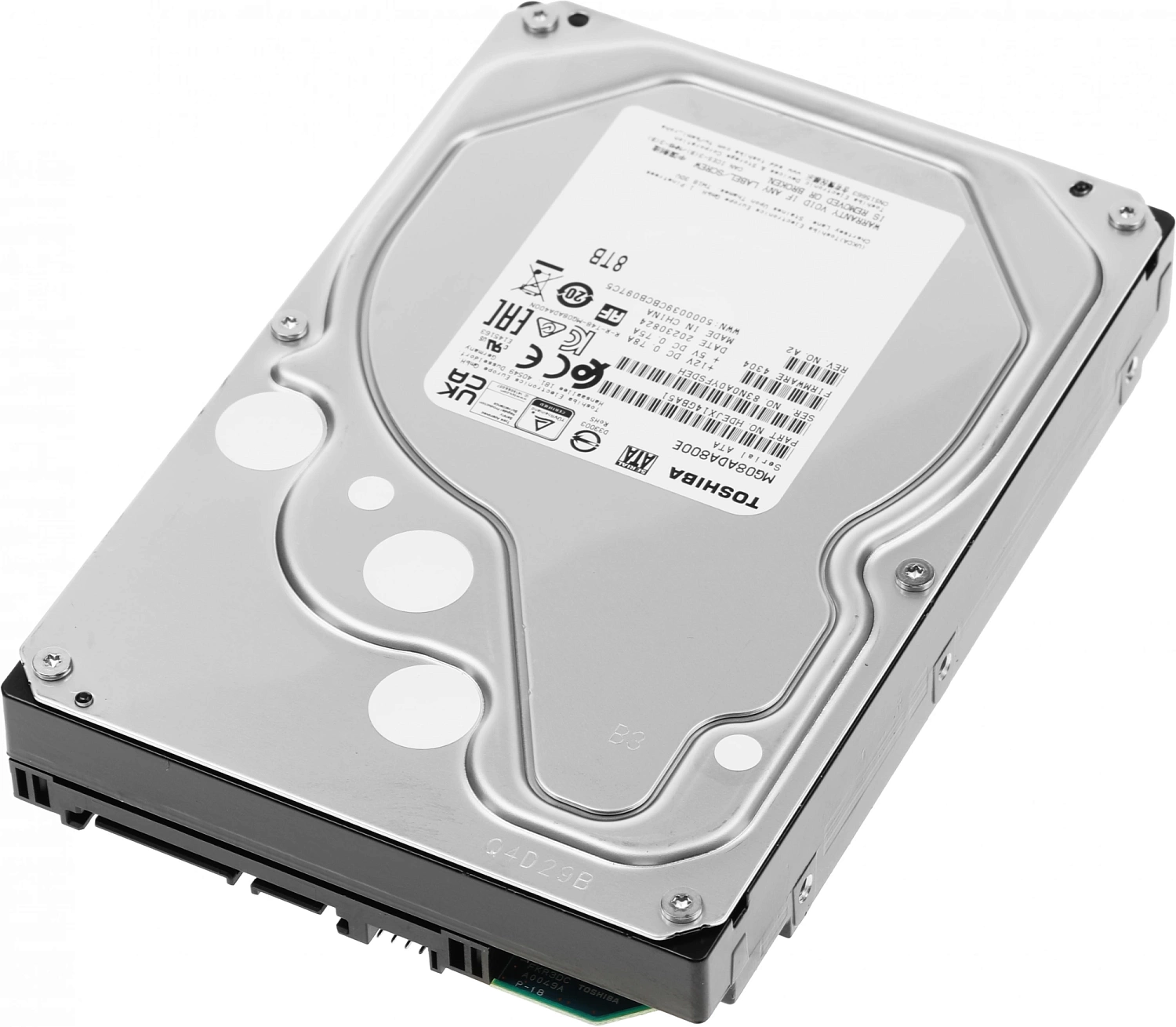 Жесткий диск Toshiba SATA-III 8TB MG08ADA800E Server Enterprise Capacity 512E (7200rpm) 256Mb 3.5"