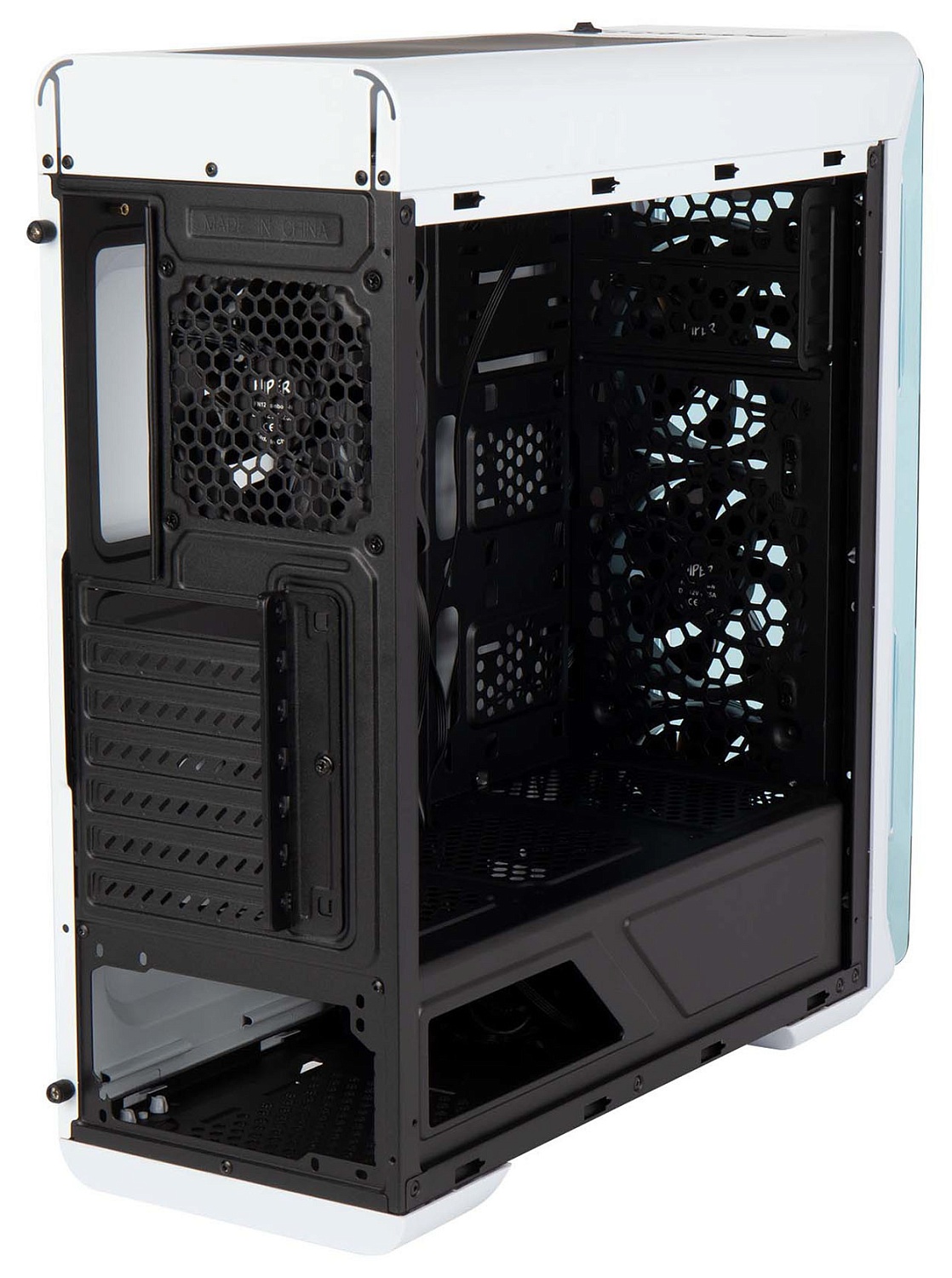 Корпус Hiper OW белый без БП ATX 2x120mm 2xUSB2.0 1xUSB3.0 audio bott PSU