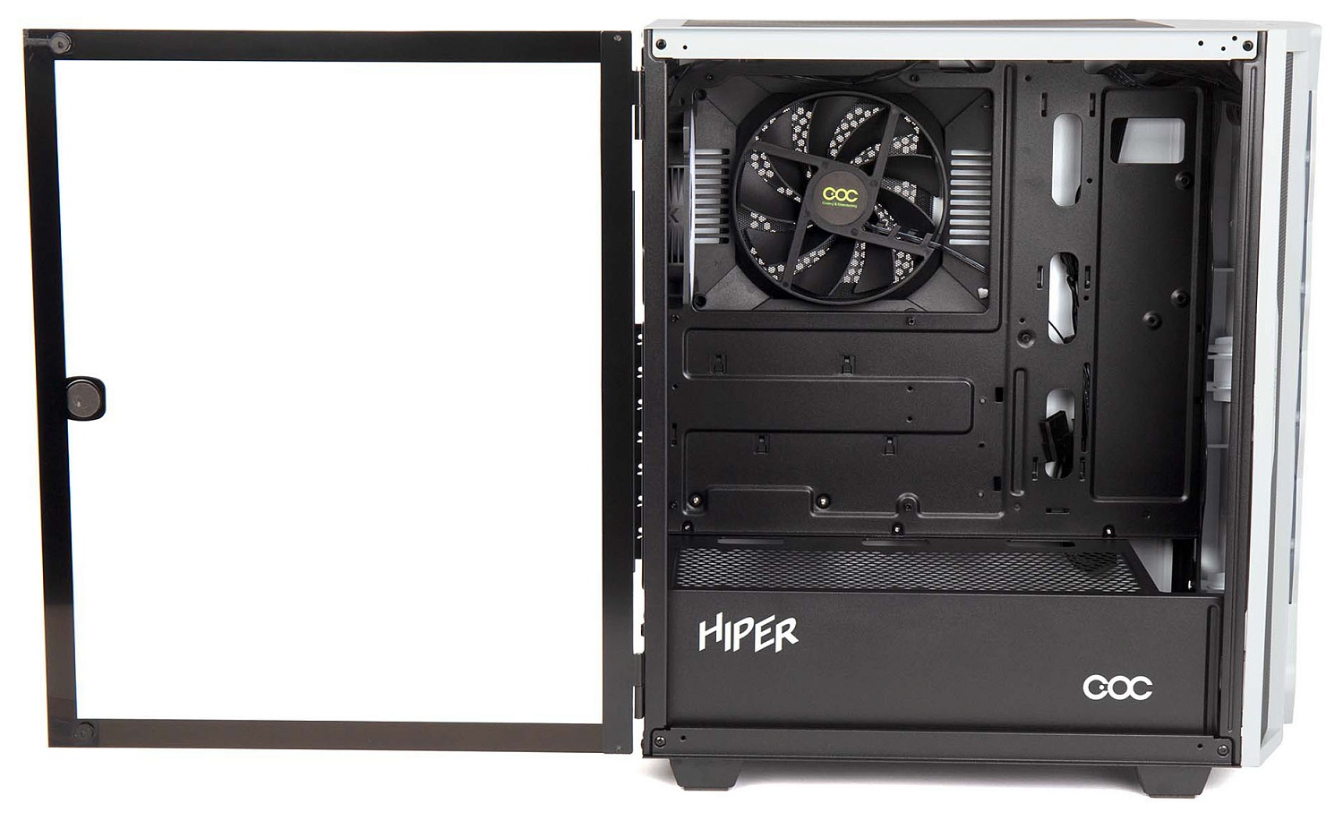 Корпус Hiper DCW белый без БП ATX 5x120mm 4x140mm 1xUSB2.0 1xUSB3.0 audio bott PSU