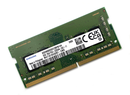 8GB Samsung DDR4 3200 SO DIMM M471A1K43EB1-CWE Non-ECC, CL22, 1.2V