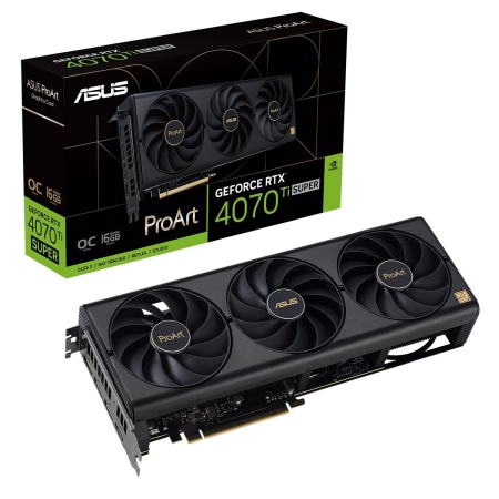 Видеокарта ASUS RTX4070Ti SUPER PROART OC 16GB GDDR6X 256bit 3xDP HDMI 3FAN [PROART-RTX4070TIS-O16G]