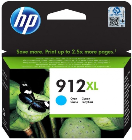 Картридж струйный HP 912XL 3YL81AE голубой (825стр.) для HP OfficeJet 801x/802x