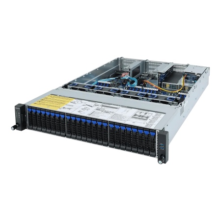 R282-Z91 2U, 2x Epyc 7002/7003, 32x DIMM DDR4, 24x 2.5" SAS/SATA, 2x 1Gb/s (Intel I350-AM2), 2x "2.5" SAS/SATA in rear side, Ultra-Fast M.2 with PCIe Gen3 x4, 2 x PCIe Gen4, Aspeed AST2500, 2x 1600W 80 PLUS Platinum (6NR282Z91MR-00-A00) (191221)"