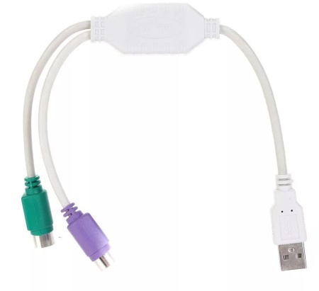 Кабель Premier 6-082-PS2 USB 2.0 A(m) PS/2 (f) 0.1м серый (пакет)