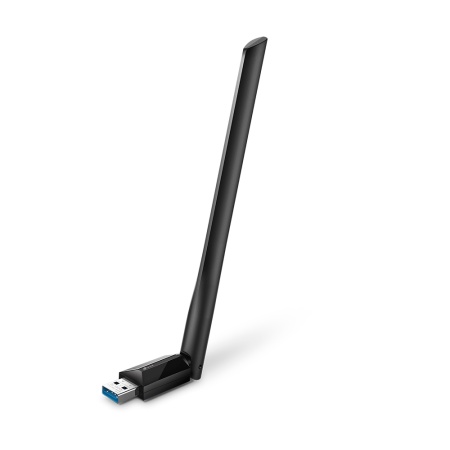 TP-Link Archer T3U Plus, AC1300 Двухдиапазонный Wi Fi USB адаптер высокого усиления, до 400 Мбит/с на 2,4 ГГц + до 867 Мбит/с на 5 ГГц, 1 внешняя антенна, USB 3.0