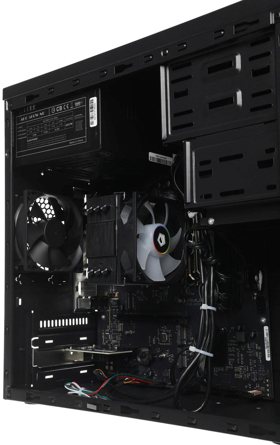 ПК Amur Нарвал B7I21 MT i5 12400 (2.5) 16Gb SSD512Gb UHDG 730 FreeDOS 2x2.5GbitEth 500W мышь клавиатура черный (RUS) (2149657)